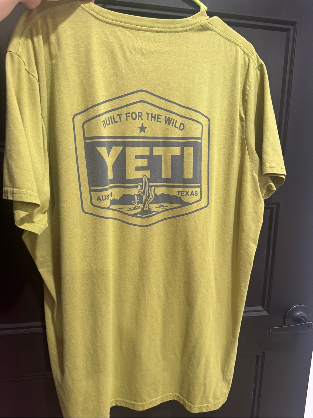 Yeti Men's Short Sleeve Logo Tee in Yellow-Green